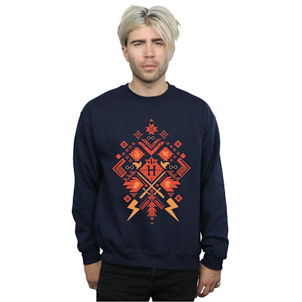 Harry Potter Jul Fair Isle Sweatshirt S Marinblå Navy Blue S