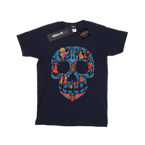 Coco Dam/Damer Skalle Bomull Boyfriend T-Shirt L Marinblå Navy Blue L