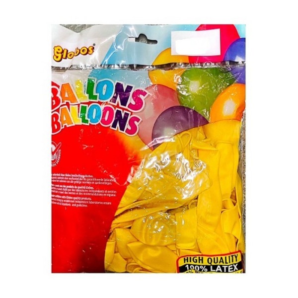Globos metalliska ballonger i latex (förpackning med 100 ) En one size gul Yellow One Size