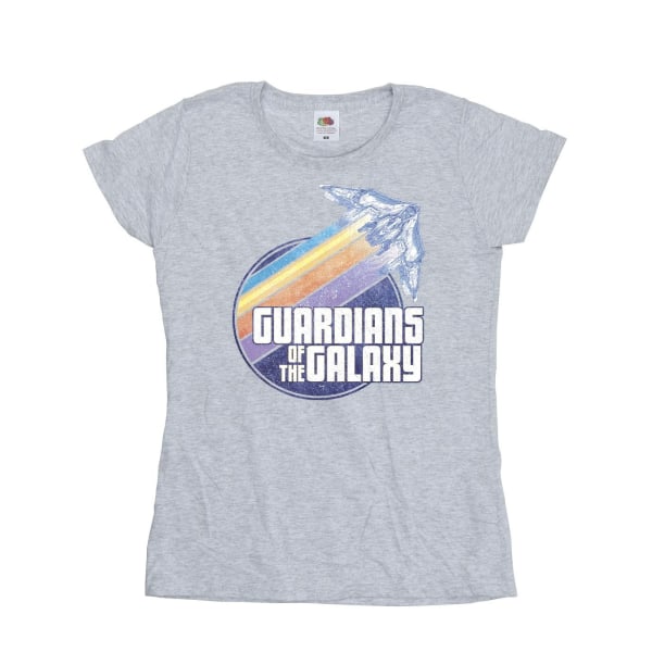 Guardians Of The Galaxy Dam/Ladies Badge Rocket Cotton T-Shi Sports Grey M