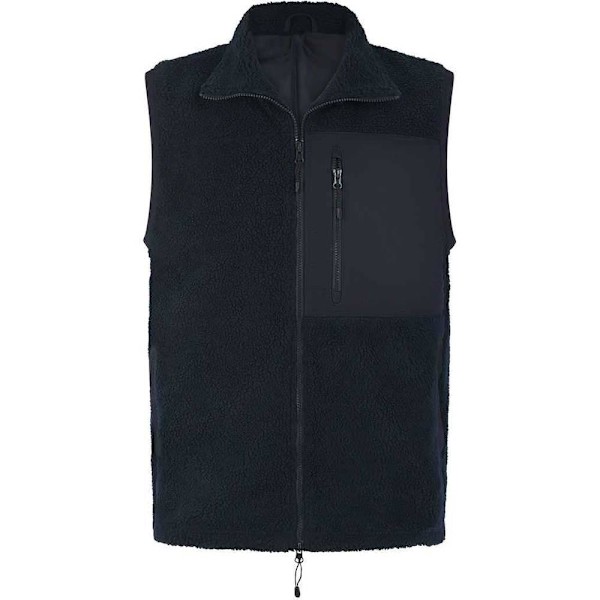 Front Row Unisex Vuxen Sherpa Återvunnen Väst XXL Marinblå Navy XXL