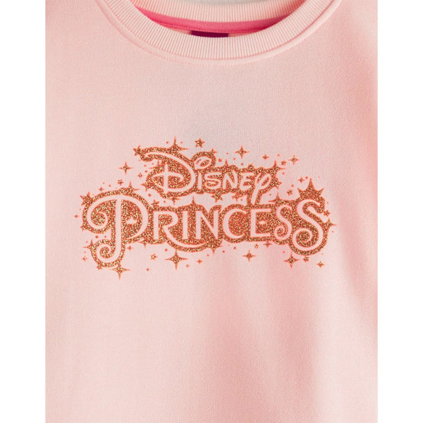 Disney Princess Flickor Logo Glitter Casual Klänning 3-4 År Rosa Pink 3-4 Years