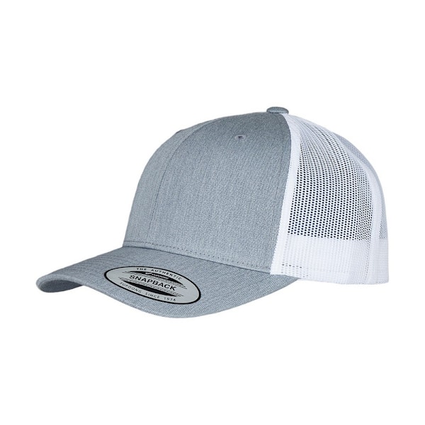 Flexfit Unisex Adult Retro Two Tone Trucker Cap One Size Heathe Heather/White One Size