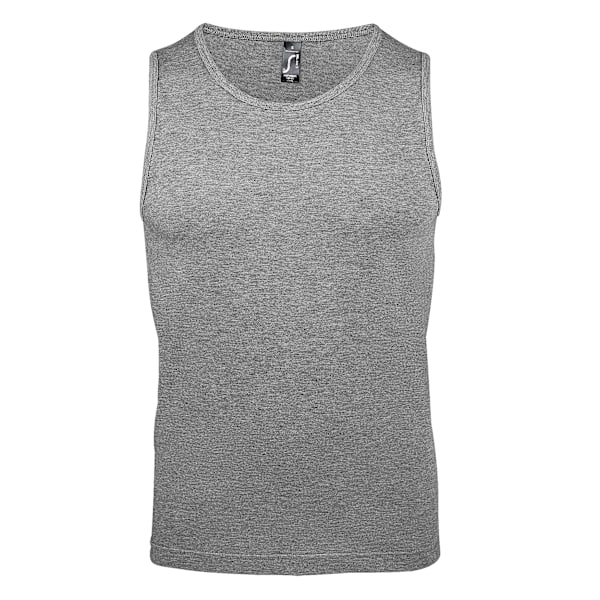 SOLS Herr Justin Sleeveless Tank / Vest Top 4XL Gråmelerad Grey Marl 4XL