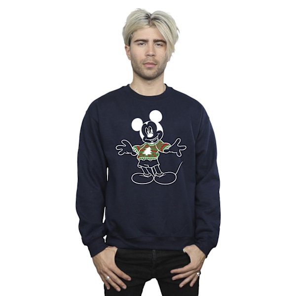 Disney Herr Mickey Mouse Jultröja Sweatshirt 5XL Marinblå Navy Blue 5XL