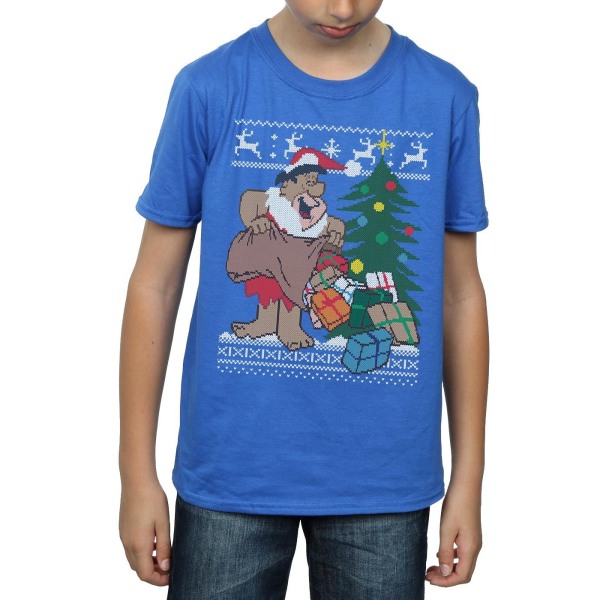 The Flintstones Boys Jul Fair Isle T-Shirt 7-8 År Royal Royal Blue 7-8 Years