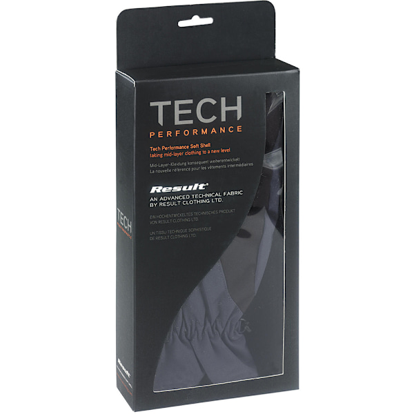 Result TECH Performance Sport Softshell Vindtät Vattenavvisande Black M