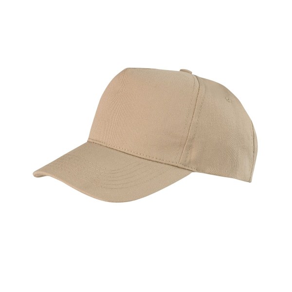 Result Unisex Core Boston 5 Panel Printers Baseball Cap One Size Khaki One Size