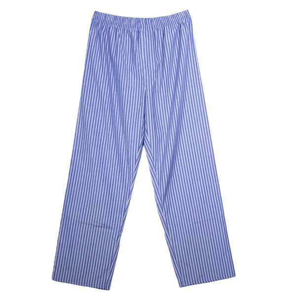 Keanu Randig Vävd Bröstficka Rak Ben Lång Pyjamas för Män Blue XL