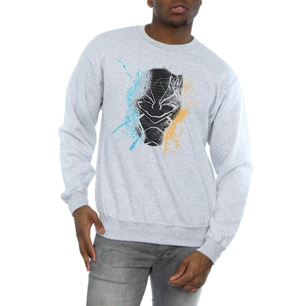 Marvel Herr Svart Panther Splash Sweatshirt M Sports Grey Sports Grey M