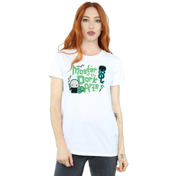 Harry Potter Dam/Kvinnor Voldemort Dark Arts Junior Bomull Boyfriend T-Shirt White M