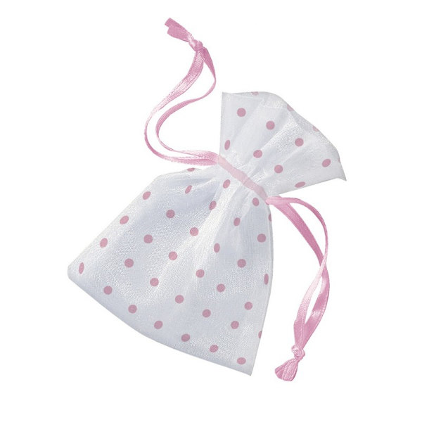 Unik fest Polka Dot Baby Shower Presentpåse (6-pack) En storlek Pink/White One Size