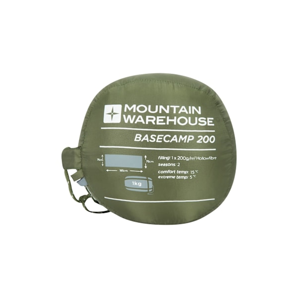 Mountain Warehouse Basecamp 200 Sommarslafsäck En Storlek Grön Green One Size
