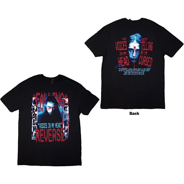 Falling In Reverse Unisex Vuxen Voice Collage Ryggtryck T-Shirt Black XXL