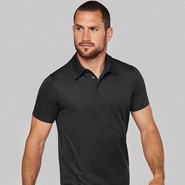 Kariban Proact Herr Kortärmad Performance Poloshirt L Svart Black L