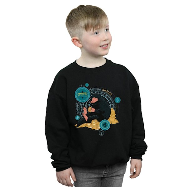 Fantastiska vidunder Pojkar Sitter Niffler Sweatshirt 7-8 År Svart Black 7-8 Years