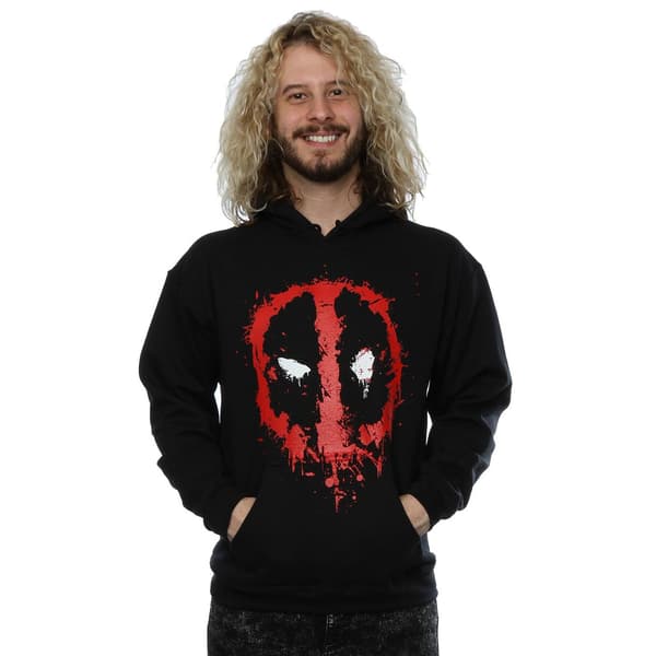 Deadpool Herr Splat Face Bomullshuvtröja M Svart Black M