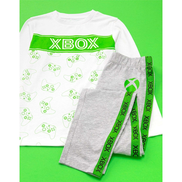 Xbox Pyjamas med långa ärmar för flickor 8-9 år Vit White 8-9 Years