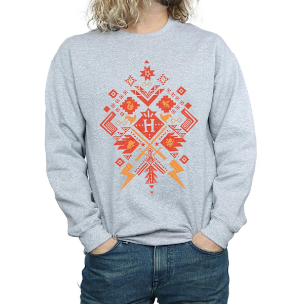 Harry Potter Jul Fair Isle Sweatshirt M Sports Grey för män Sports Grey M