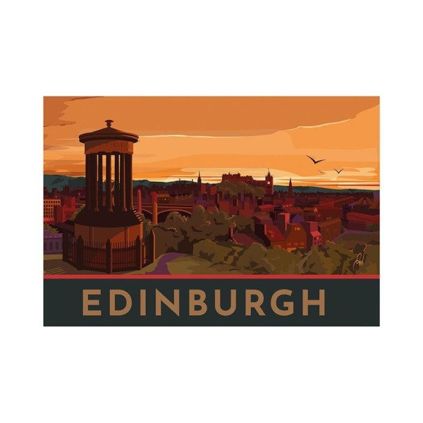 Georgina Westley Edinburgh Print 30cm x 40cm Brun/Grön Brown/Green 30cm x 40cm