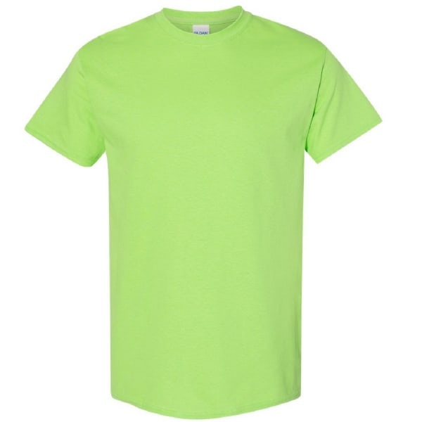 Gildan Herr kraftig bomull kortärmad T-shirt S Lime Lime S
