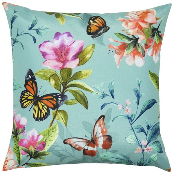 Evans Lichfield Butterfly Outdoor Cushion Cover One Size Duck E Duck Egg Blue One Size