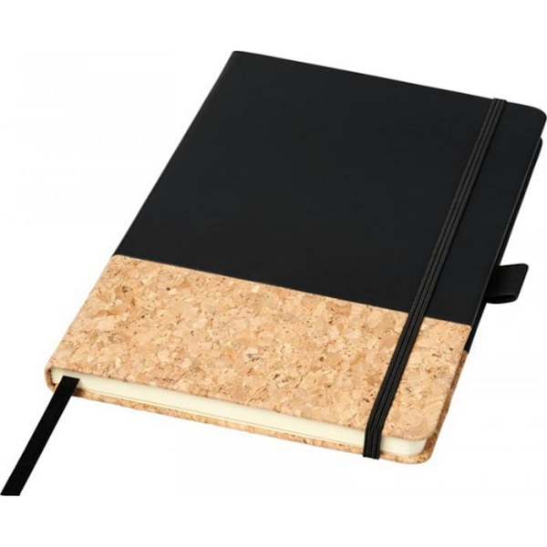 JournalBooks Evora A5 Kork Thermo PU Notebook A5 Solid Svart Solid Black A5