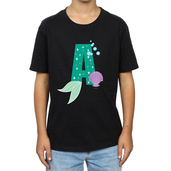 Disney Boys Alphabet A Is For Ariel T-Shirt 9-11 År Svart Black 9-11 Years