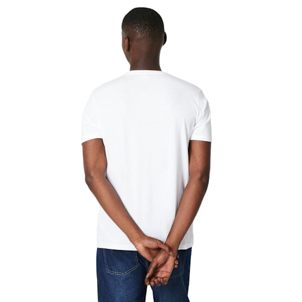 Maine Herr T-shirt i bomull med rund hals, storlek XL, vit White XL