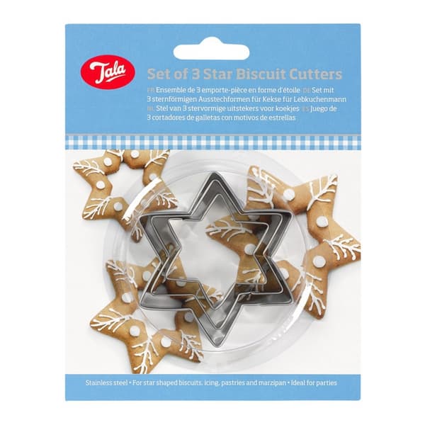 Tala Stjärnformade Kakformar Set (3-pack) One Size Silver Silver One Size