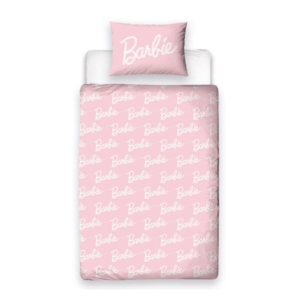 Barbie Vändbar Figurer Påslakan Set Singel Rosa/Vit Pink/White Single