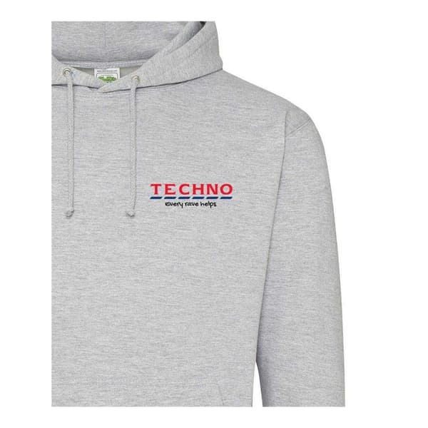 AWD Herr Techno Every Rave Tryckt Huvtröja M Grå Grey M