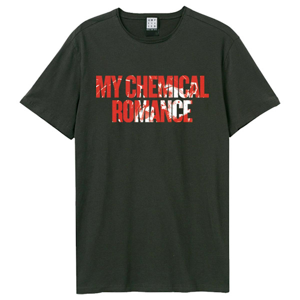 Amplified Unisex Adult My Chemical Romance Logo T-Shirt XS Char Charcoal XS