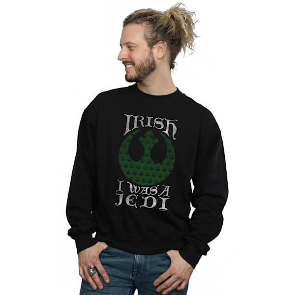 Star Wars Herr Irländsk Jag Var En Jedi Sweatshirt 4XL Svart Black 4XL