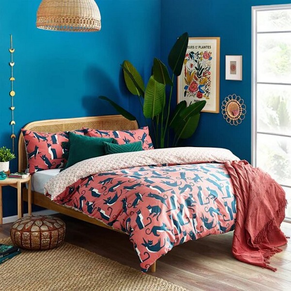 Furn Kitta Cats Påslakan Set King Rosa/Vattenmelon Pink/Watermelon King