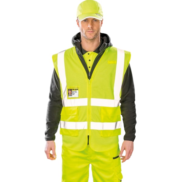 SAFE-GUARD By Result Unisex Vuxen Executive Säkerhetsväst M Fluor Fluorescent Yellow M