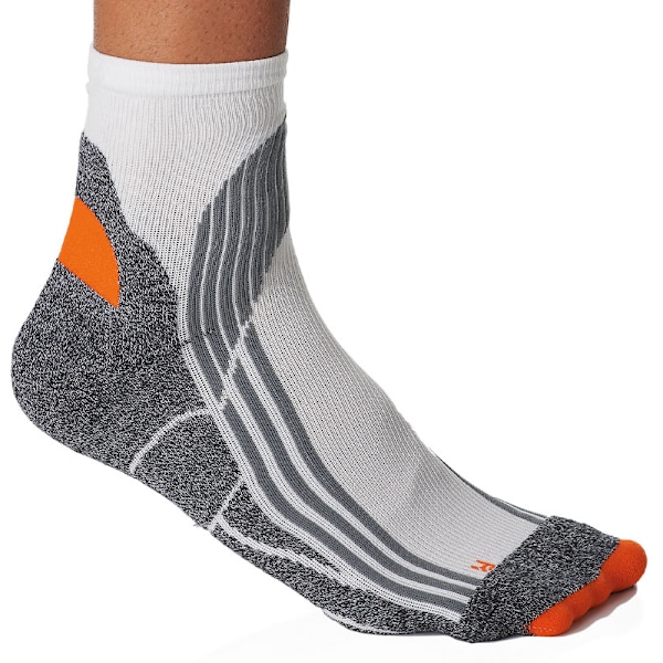 Kariban Proact Tekniska Andningsbara Sportsockor för Herr 3-6UK/35- White/ Grey/ Orange 3-6UK/35-38EUR