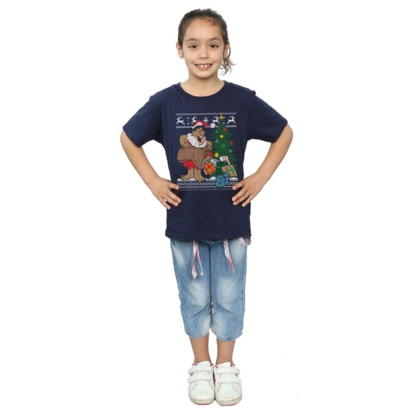 The Flintstones Girls Jul Fair Isle Bomull T-shirt 9-11 år Navy Blue 9-11 Years