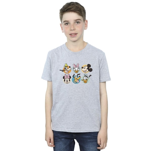 Disney Boys Mickey Mouse And Friends Faces T-Shirt 5-6 År Sp Sports Grey 5-6 Years