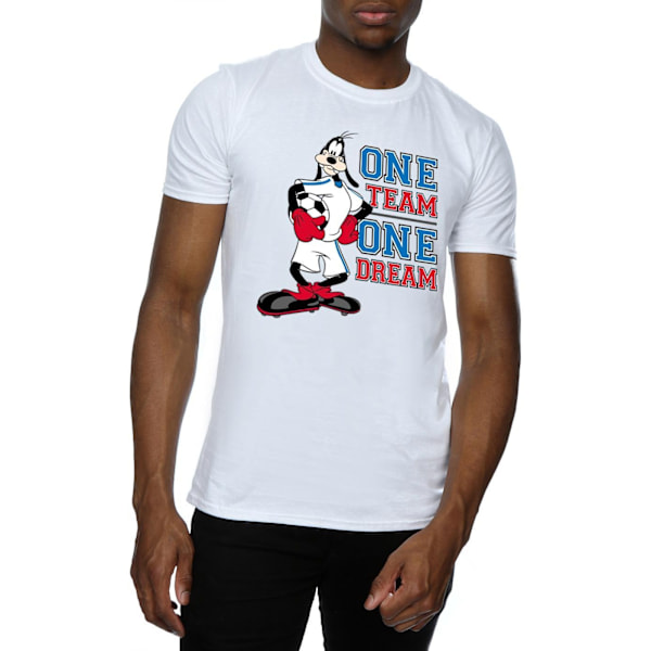 Disney Goofy One Team One Dream T-shirt M Vit White M