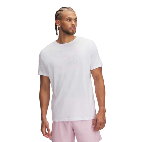 Under Armour Herr Foundation Updates Gl Kortärmad T-shirt M White/Pink M