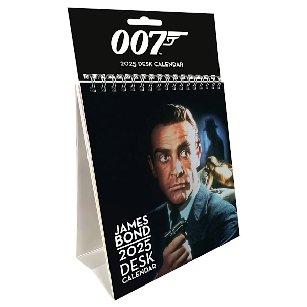 James Bond 2025 Skrivbordskalender En Storlek Svart/Vit/Flerfärgad Black/White/Multicoloured One Size