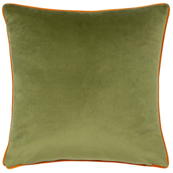 Wylder Kantförsedd Kuddfodral i Sammet med Lemurer 43cm x 43cm Smaragdgrön Emerald 43cm x 43cm