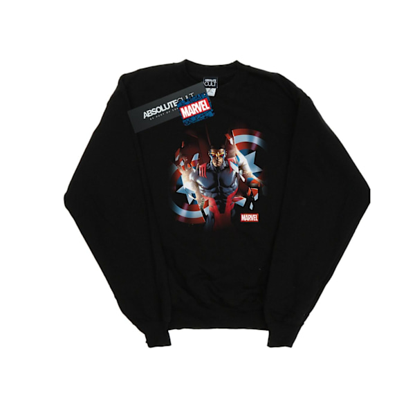 Marvel Dam/Kvinnor Captain America Sam Wilson Shield Breakthrough Sweatshirt Black L