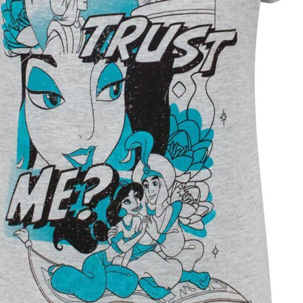 Aladdin Girls Trust Me T-shirt 5-6 år Grå/Blå/Svart Grey/Blue/Black 5-6 Years