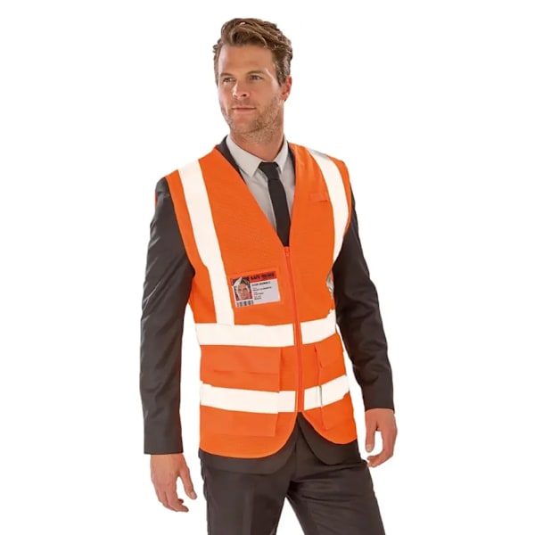 WORK-GUARD av Result Unisex Vuxen Polycotton Heavy Duty Säkerhet Fluorescent Orange M