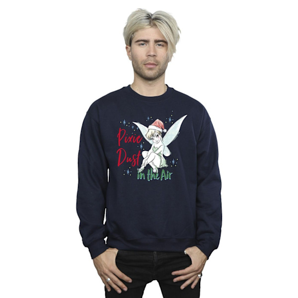 Disney Mens Tinker Bell Pixie Dust Sweatshirt 5XL Marinblå Navy Blue 5XL