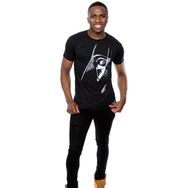 Star Wars Herr Darth Vader Ansikte Bomull T-shirt M Svart Black M