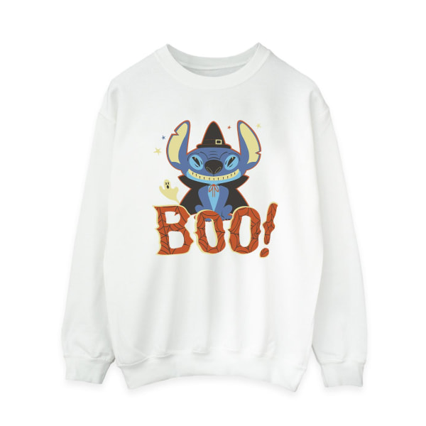 Disney Lilo för kvinnor/damer & Stitch Boo! Tröja XXL Vit White XXL