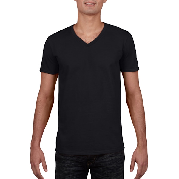 Gildan Soft Style V-halsad kortärmad T-shirt XL Svart Black XL